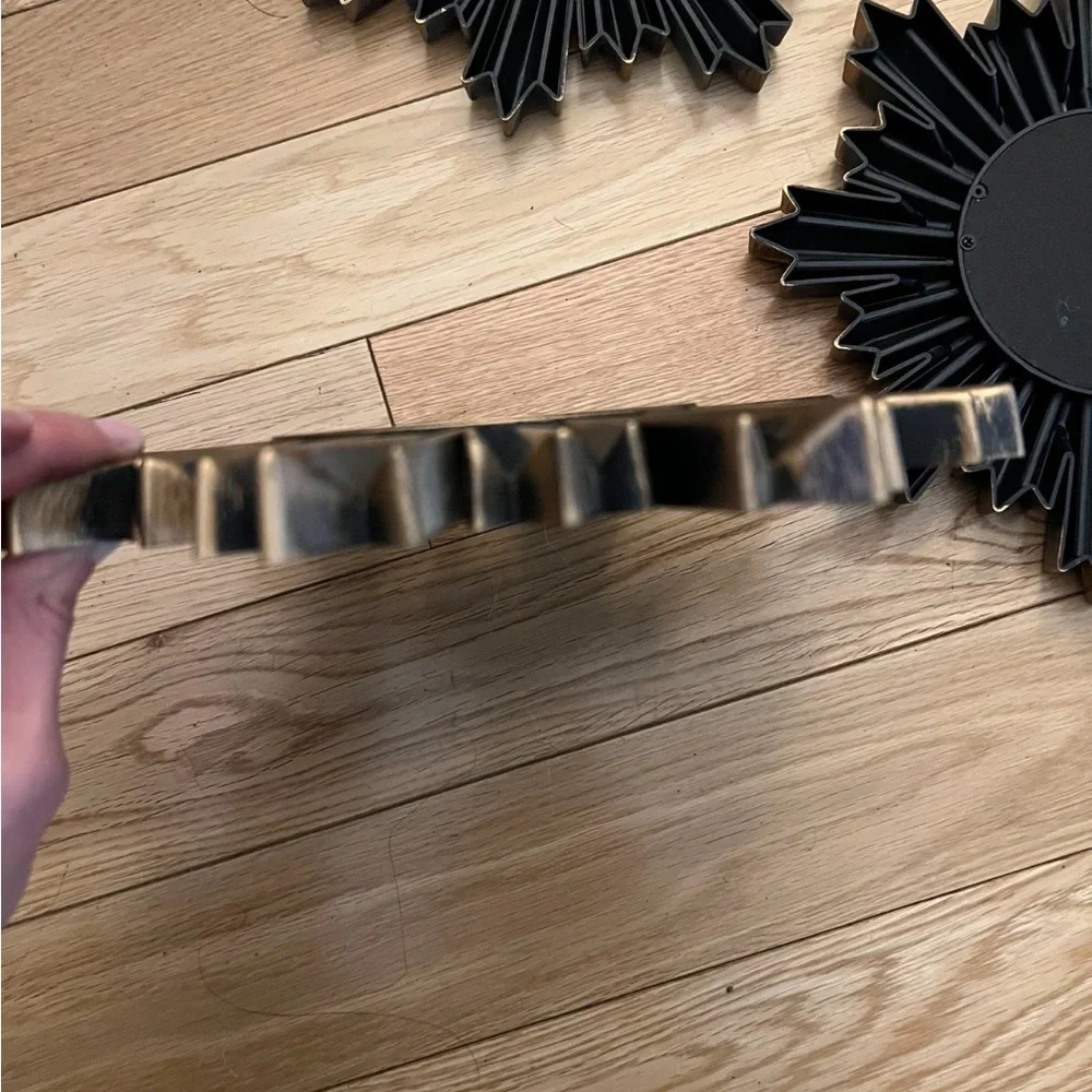 3 Gold Sunburst Mirrors